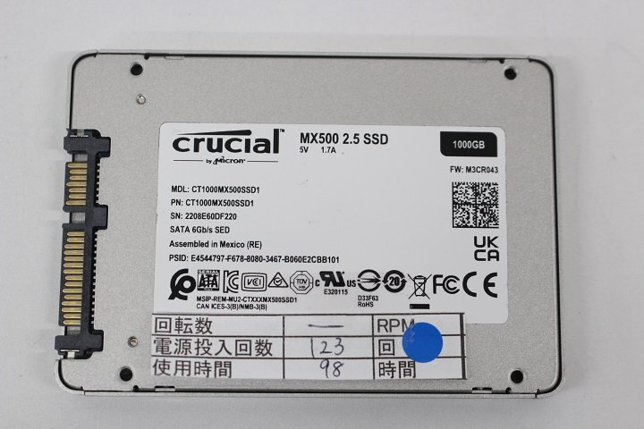 crucial CT1000MX500SSD1 1000GB 2.5 SSD SATA рабочий товар *