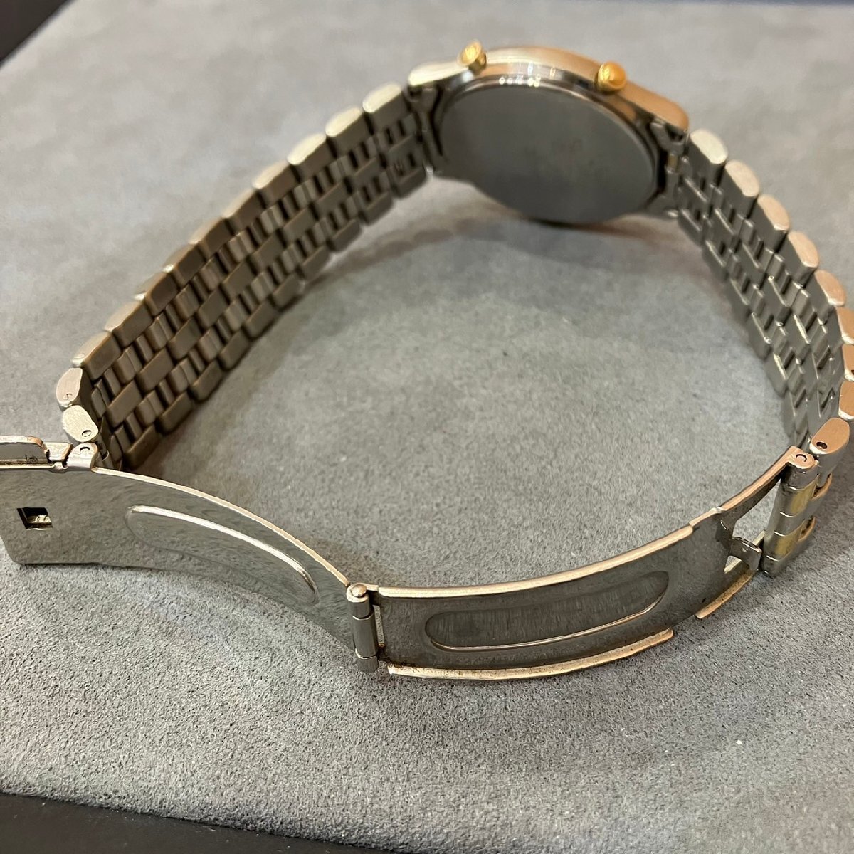 稼働品 SEIKO セイコー ビジネスタイミング 8M11 6000 アラーム クオーツ QZ 白文字盤 メンズ 腕時計 AM ABD2の画像8