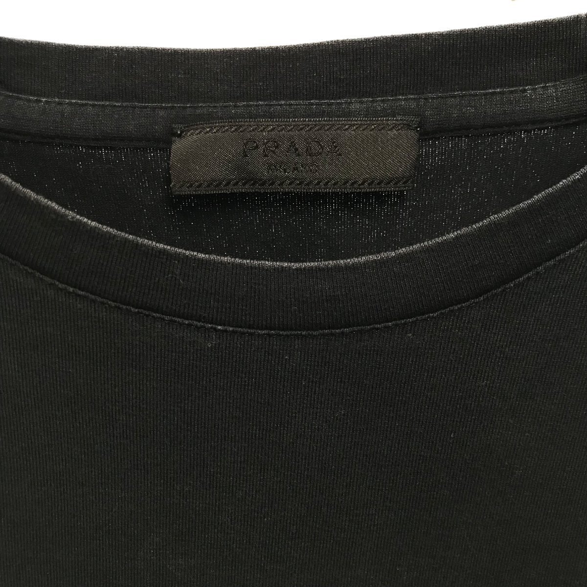 PRADA プラダ Tシャツ ブラック 表記サイズXL トップス メンズ 衣類 服 ブランド 夏服 MB fe ABD2の画像2