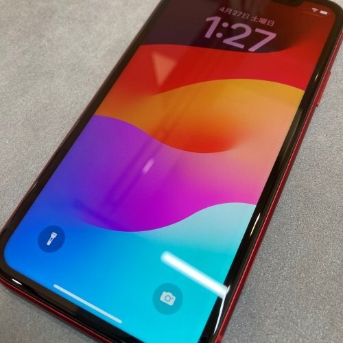 iPhone11 MWLV2J/A プロダクトレッド ソフトバンク ”◯” レッド プロダクト イレブン iPhone 11 ジャンク品 is ABA2の画像1