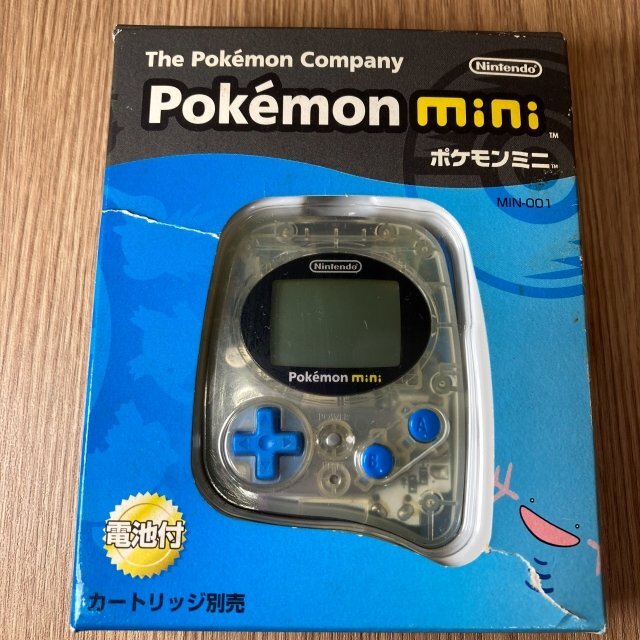 動作確認済※Nintendo 任天堂 Pokemon mini ポケモン ミニ 携帯 ゲーム機 MIN-001 ポケモンそだてやさんミニ付 ウパーブルー YN ABC1の画像1