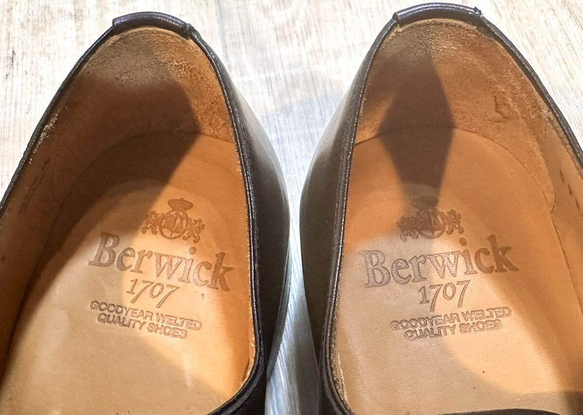 【未使用】Berwick バーウィック◆26cm 7.5◆ホールカット 革靴 ビジネスシューズ ドレスシューズ レザー 本革 スペイン製 メンズ グレー_画像8