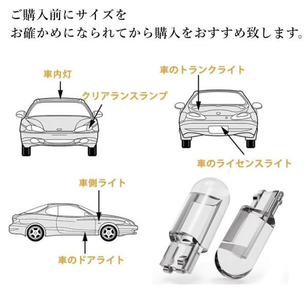 24V T10 LED ウェッジ バルブ ルームランプ ポジションランプ 室内灯 ホワイト 白 トラック ダンプ デコトラ 10個 新品 送料無料 La94cの画像7