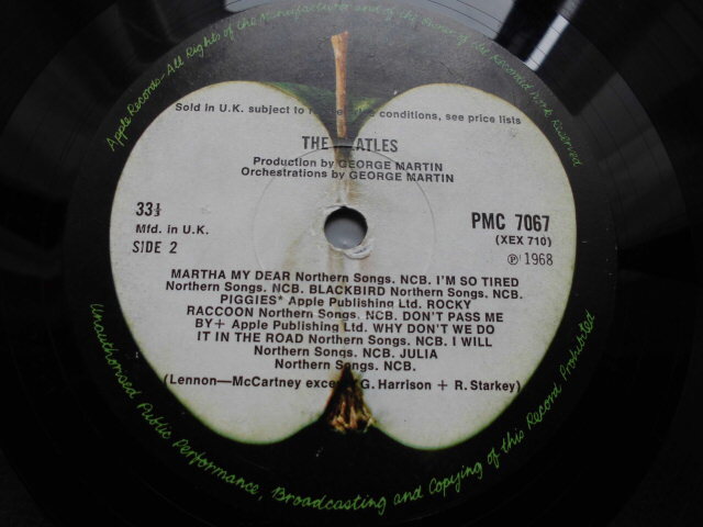 ビートルズ☆THE BEATLES 英国APPLE MONO PMC7067・68 OPEN TOP NO EMI RECORDINGの画像5