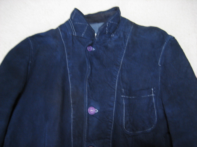 最終 ☆06W コムデギャルソン シャツ シープ 製品染 ジャケット 紺 M / PLUS shirt ジュンヤ homme deux ganryu black COMME des GARCONS_画像3