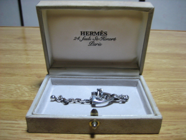 希少 90s HERMES エルメス VINTAGE ビンテージ key holder chain キーホルダーチェーン 未使用品の画像1