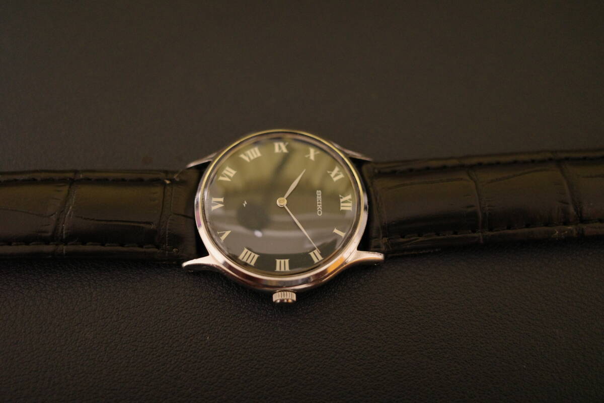 セイコー腕時計シャリオ Chariot 24JEWELS 2220-0480 ローマンインデックス ダークネイビー文字盤 手巻き ＜良品＞の画像3