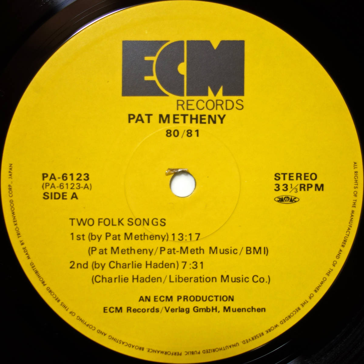 ◆PAT METHENY / 80/81 (JPN 2LP) -Charlie Haden, Jack DeJohnette, ECM_画像3