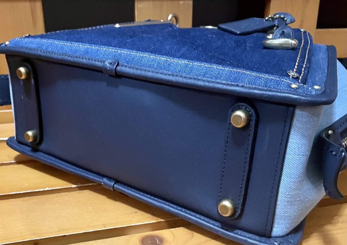 極美品　COACH☆ ドリーマー2way デニムトートバッグ　54066☆インディゴ系_画像5