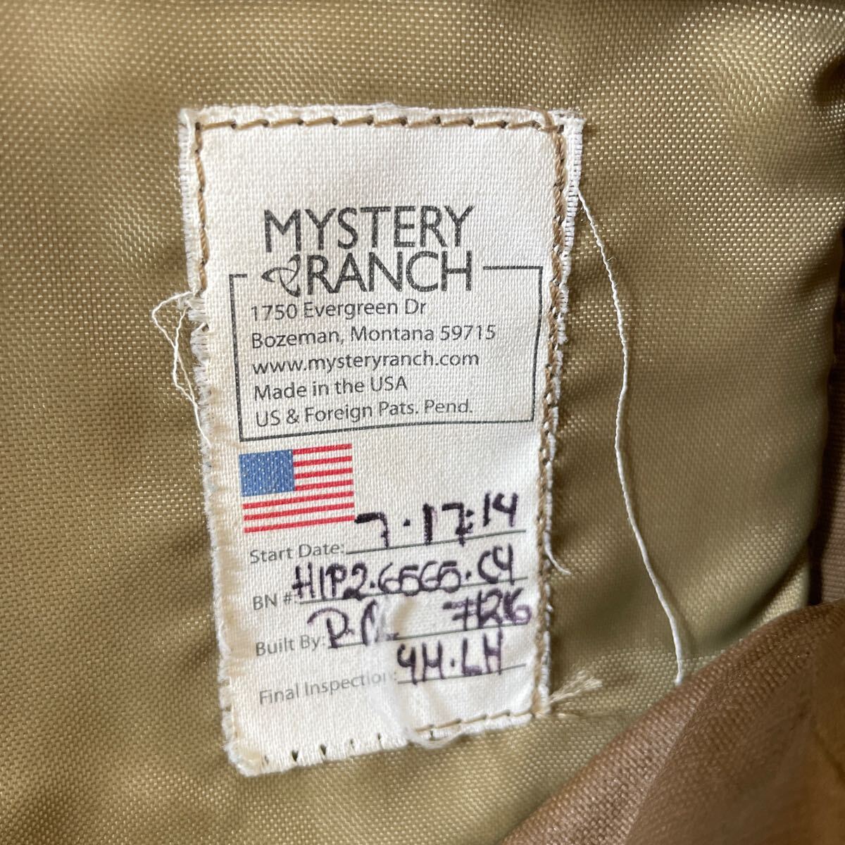 【中古】MYSTERY RANCH ミステリーランチ ヒップモンキー HIP MONKEY コヨーテ USA製ウエストバッグ ショルダーバッグの画像5