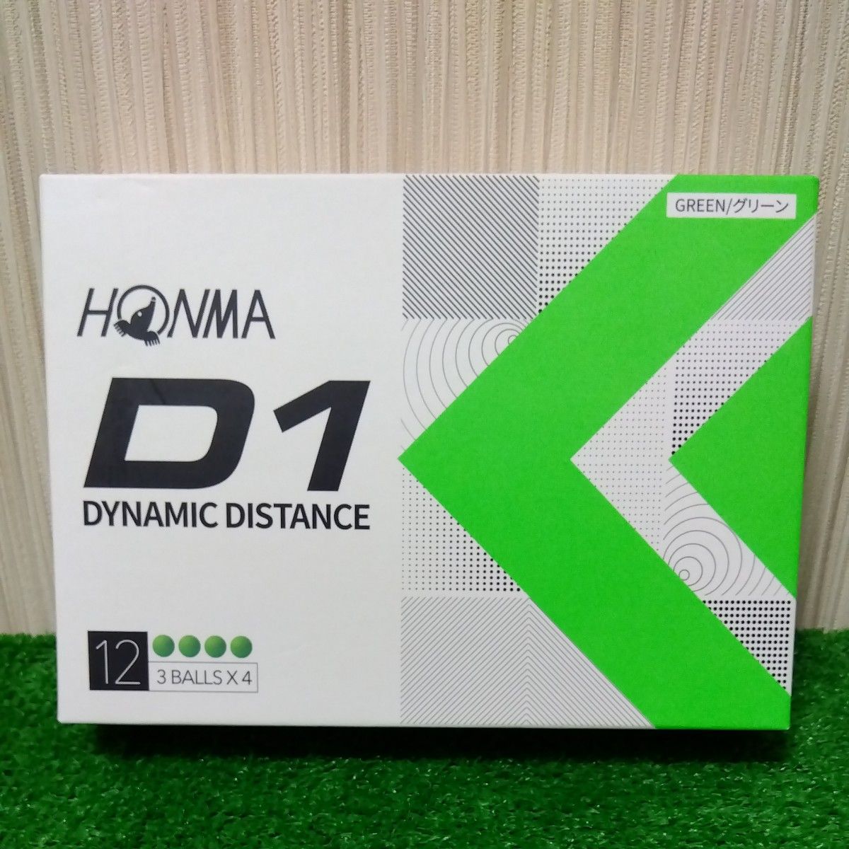 【新品・未使用品】ホンマ ゴルフ ボール D1　グリーンカラー　1ダース　12球入 本間ゴルフ HONMA D1