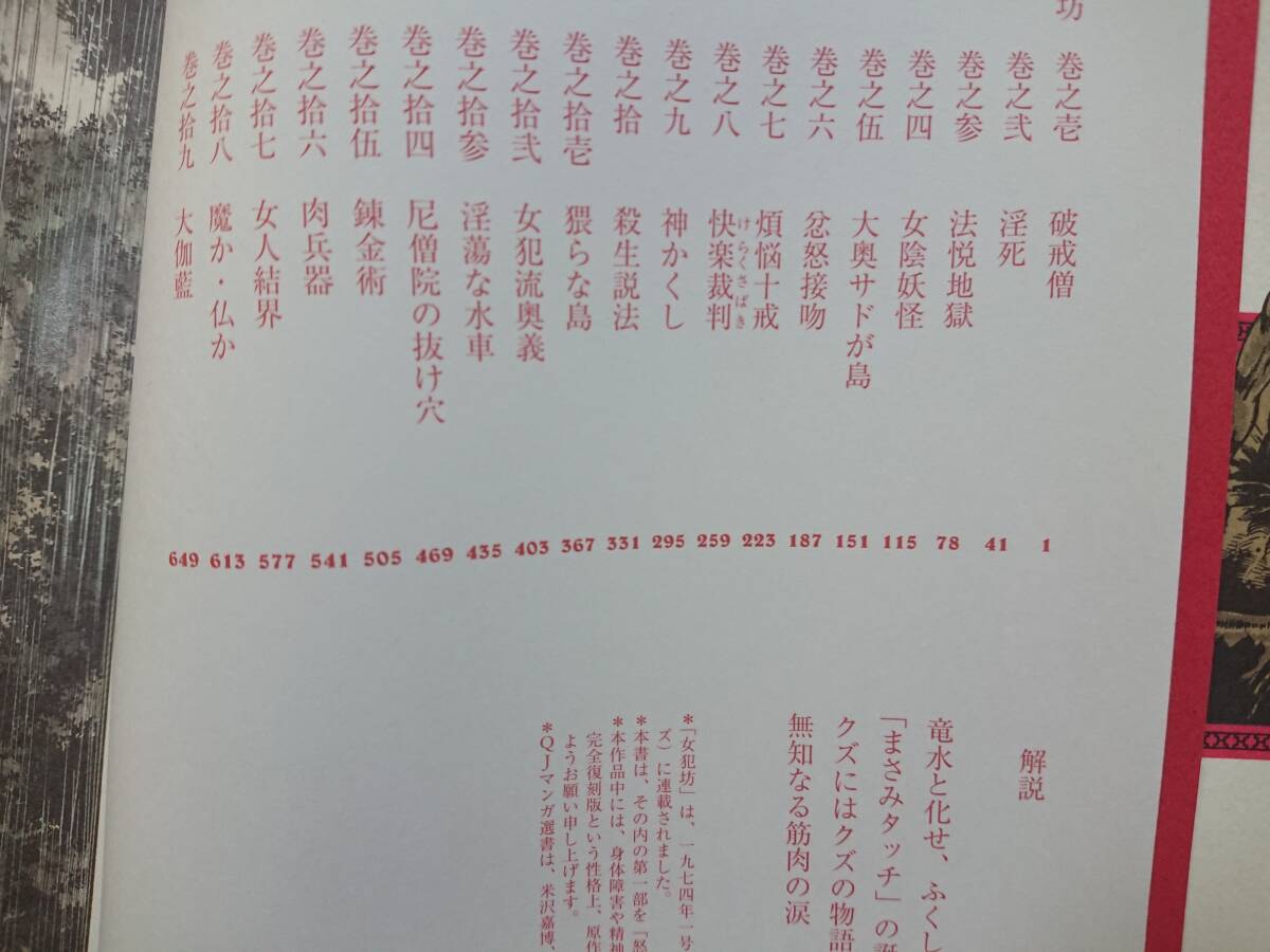 【即決・送料込】QJマンガ選書 (5) 女犯坊 怒根鉄槌篇 ふくしま政美/滝沢解 (著) 【即決】_画像3