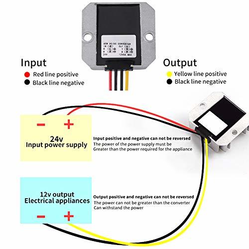  DC-DC 24Vから12V 5A 60W降圧モジュール自動車両降圧電源コンバーター_画像4