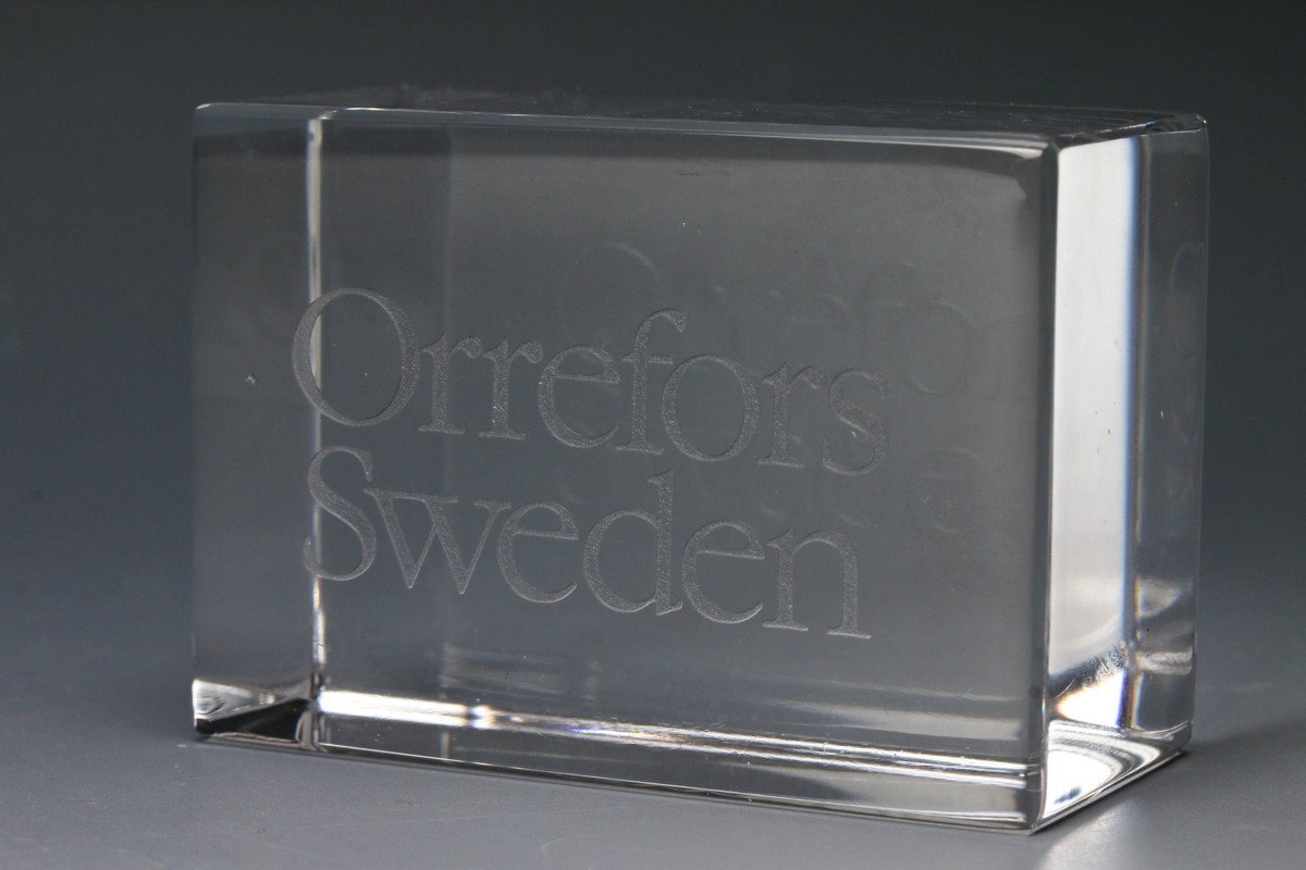 【SAG】Orrefors Sweden オレフォス Kirin Collectors Glass キリンコレクターズグラス ビアマグ 1984年 共箱 ネームプレート 栞 本物保証の画像9