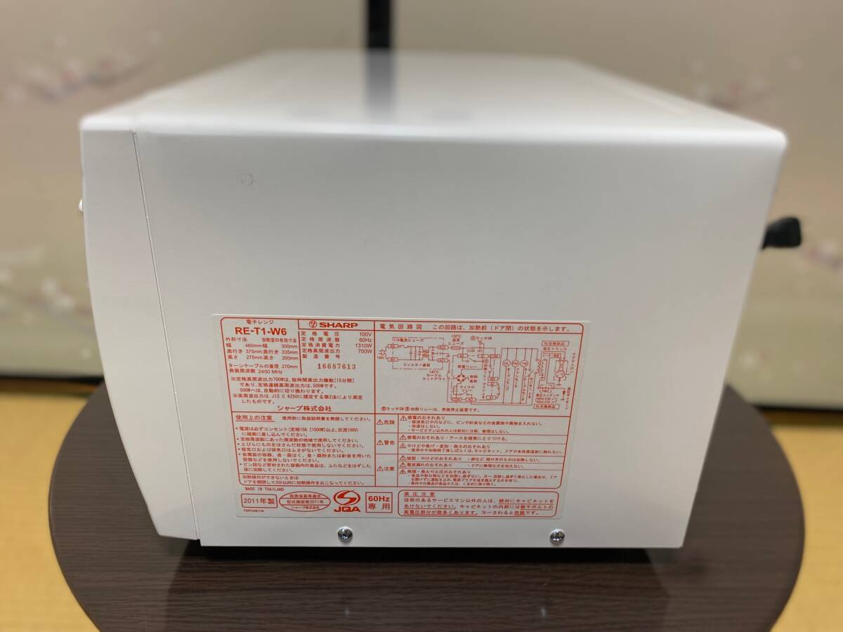  ★シャープ電子レンジＲＥ－Ｔ１ 美品 西日本専用 60Hz 全国送料無料！★_画像3