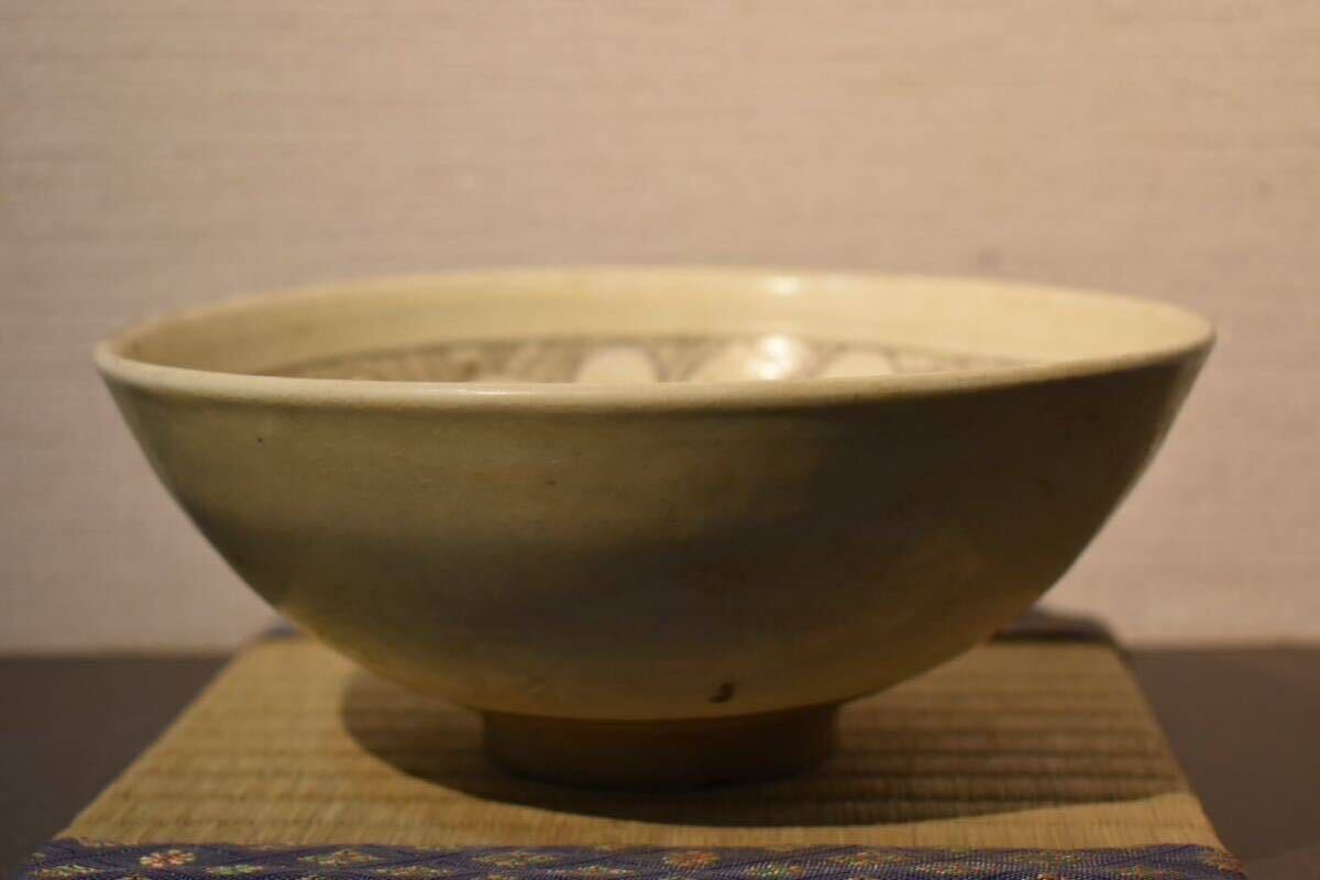 【GE】M373【コレクター所蔵品】時代 磁州窯鉢 /中国古玩 中国美術 骨董品 時代品 美術品 古美術品の画像3