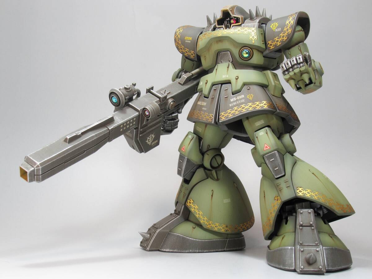 【MG 1/100 MS-09R ドズル・ザビ中将専用 リック・ドム 戦場風 改修塗装完成品】_画像5