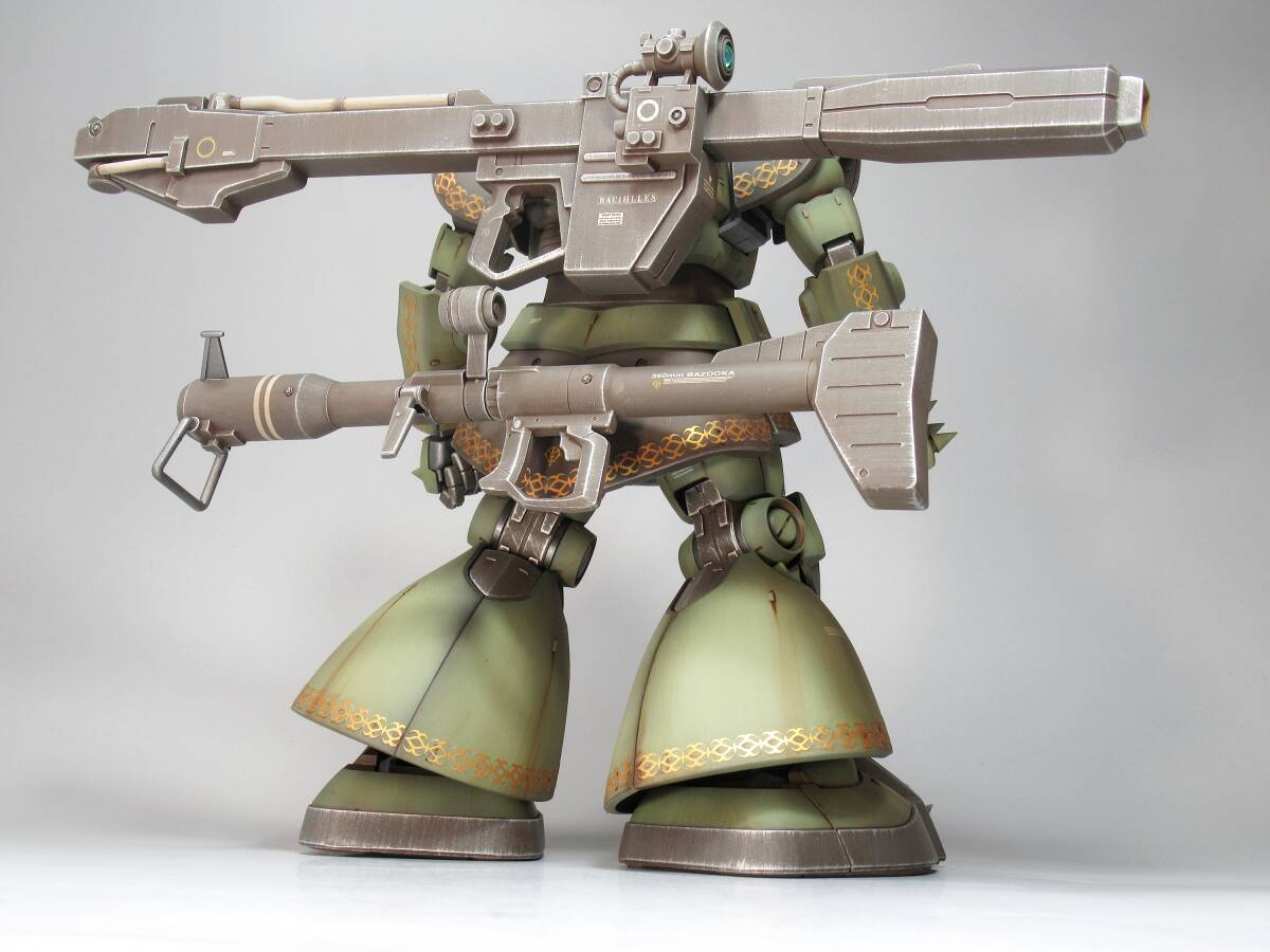 【MG 1/100 MS-09R ドズル・ザビ中将専用 リック・ドム 戦場風 改修塗装完成品】_画像9