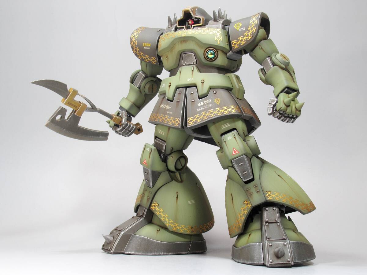 【MG 1/100 MS-09R ドズル・ザビ中将専用 リック・ドム 戦場風 改修塗装完成品】_画像4