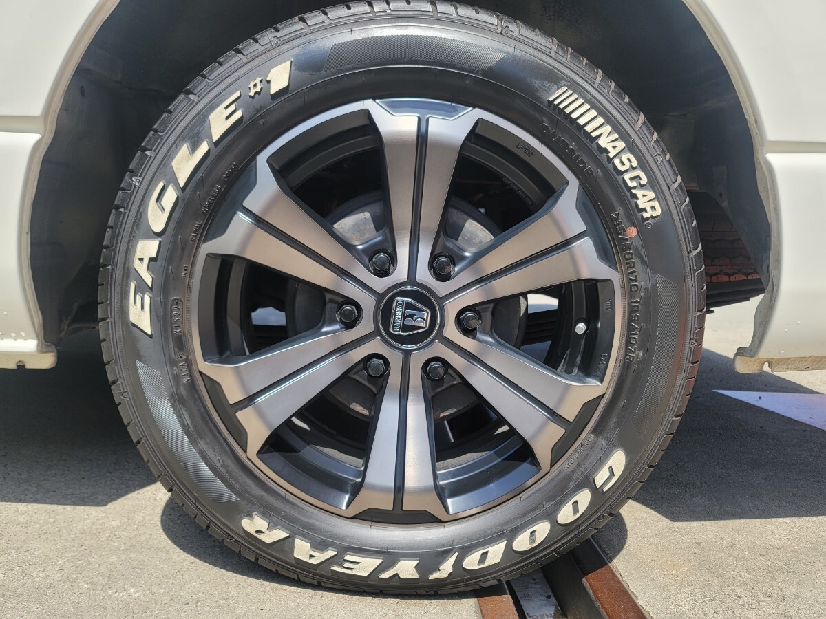 FLEX ハイエース バルベロ U-GRANDE 17x6.5 +38 FLEX限定 マットブラッククリア GY NASCAR 215/60R17 200系 17インチ 2022年15週_画像3