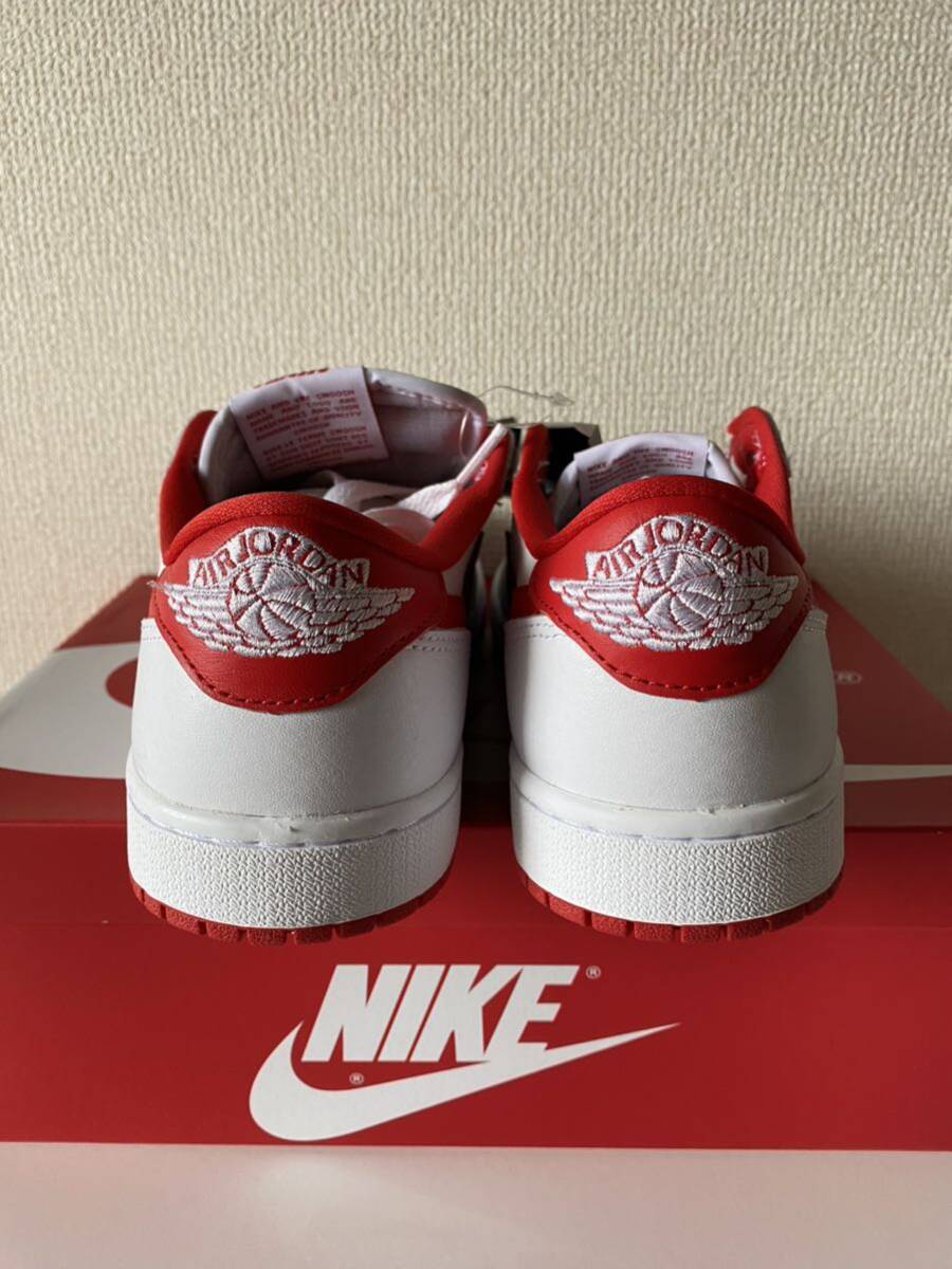 ナイキ エアジョーダン1 レトロ ロー OG ホワイト アンド ユニバーシティレッド 新品　24.5cm Nike Air Jordan 1 Retro Low OG CZ0790-161