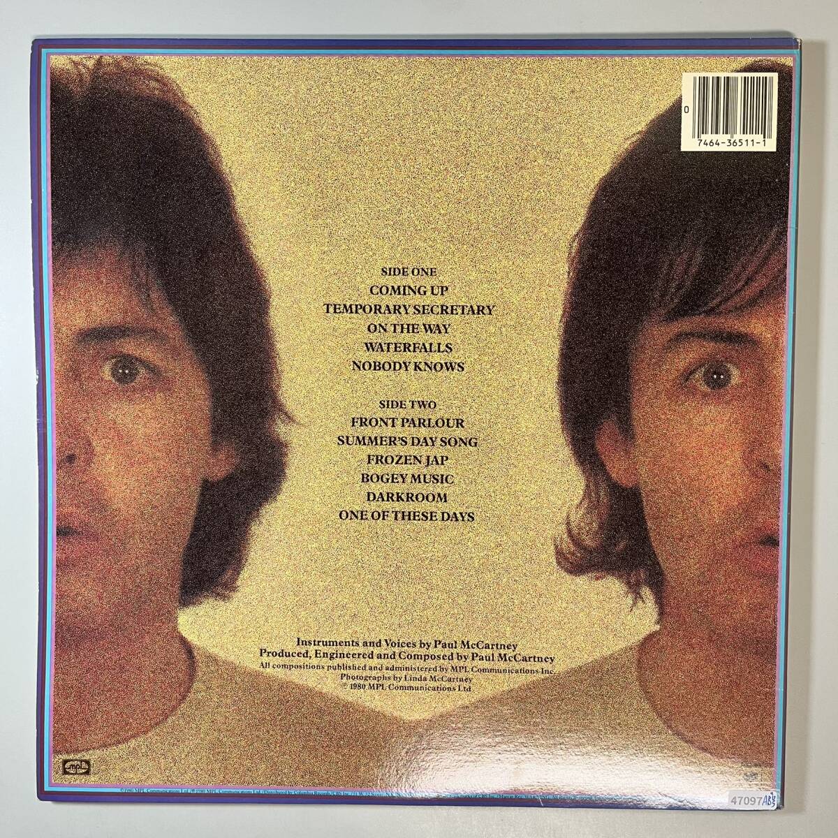 47097★良盤【US盤】 Paul McCartney / MCCARTNEY II ★EP付属_画像3