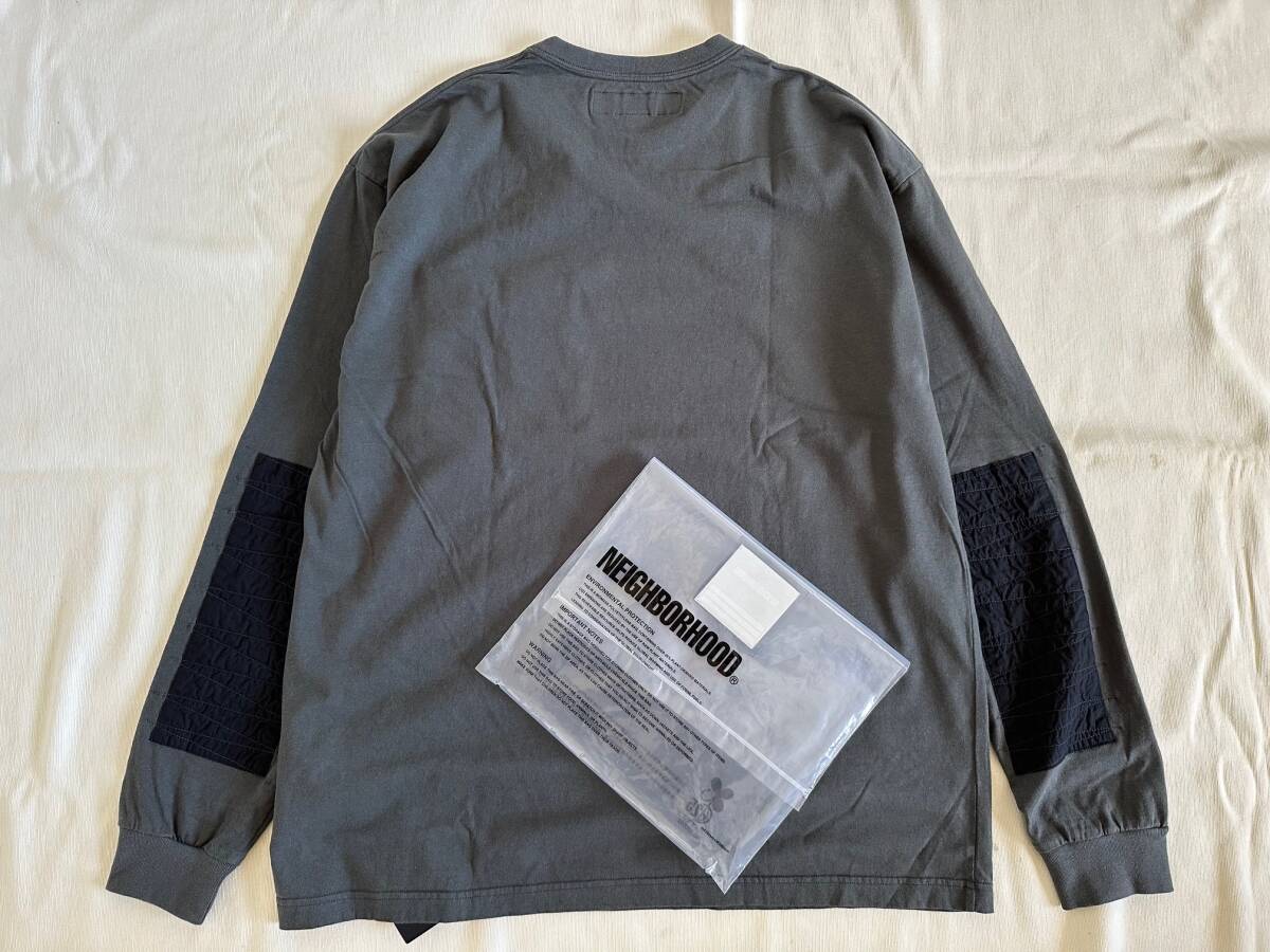 24SS XLサイズ チャコール DESIGN CREWNECK LS  241UWNH-CSM04 ネイバーフッド NEIGHBORHOOD の画像3