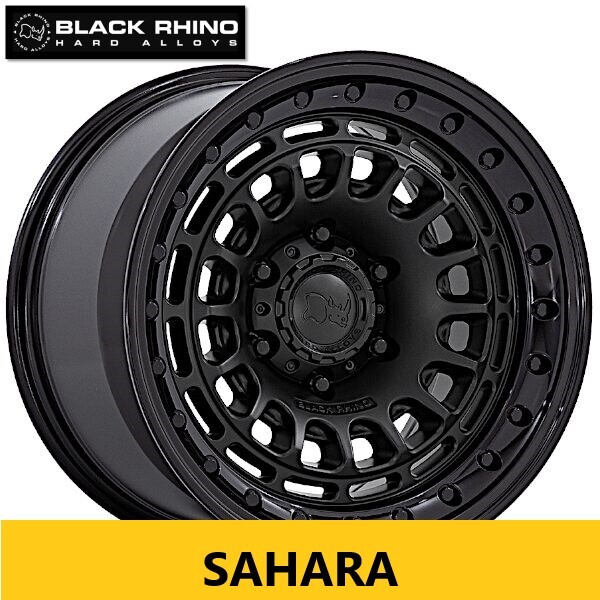 2024年モデル チューナー設定 MBK BLACK RHINO SAHARA 9.0J×17in IS±0 新品4本 ハイラックス プラド FJ トライトン リフトアップ車に_画像1