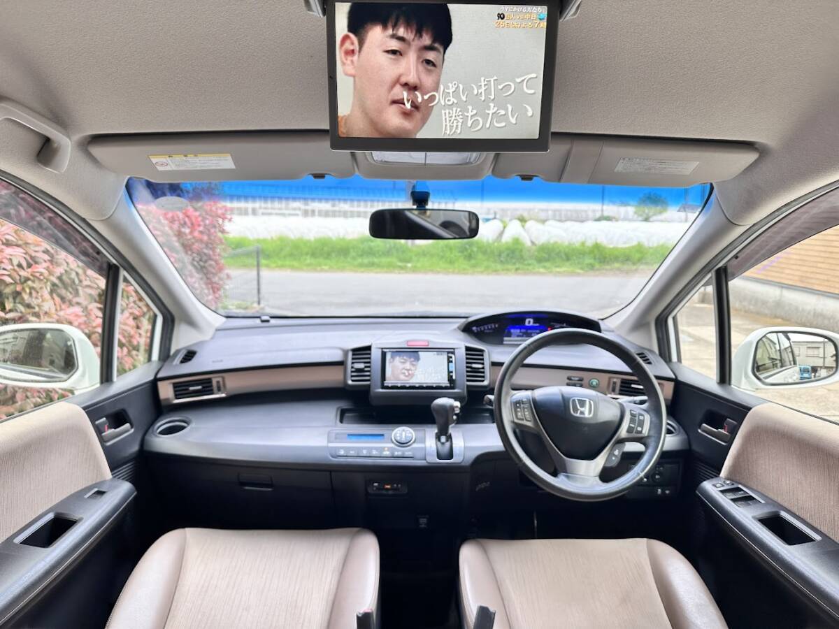 後期型ジャストセレ 修復ナシ 車検7/7 ハーフレザー フルセグTV フリップダウン bluetooth 両側電動ドア クルコントラコンなど豪華装備！の画像3