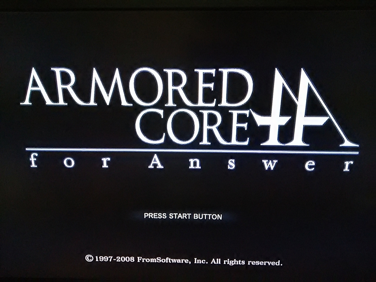 PS3 アーマード・コア フォーアンサー ARMORED CORE for Answer the Best_確認用のモニターは出品物ではありません