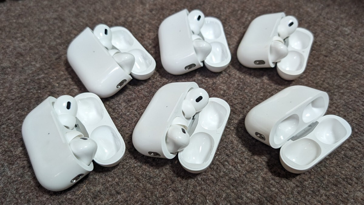 送料無料AppleアップルAirPods PRo第2世代まとめてイヤホンまとめチャージャー格安Air pods3/Find my表示あり大量24個エアポッツプロの画像5