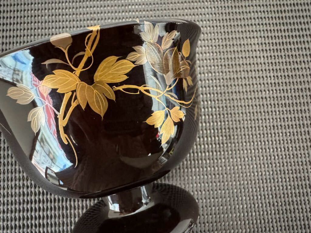  чашечка для сакэ . лакированные изделия золотой лакировка из дерева лакированные изделия горшок с ящиком античный retro A-099
