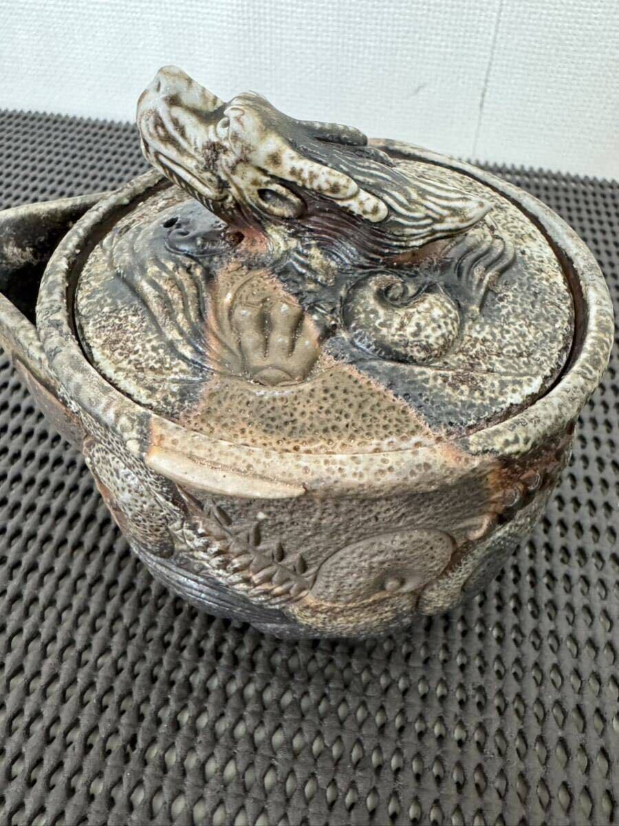  Bizen . small west . old . bin dragon small teapot tea utensils tea utensils . tea utensils also cloth also box unused new goods A-074