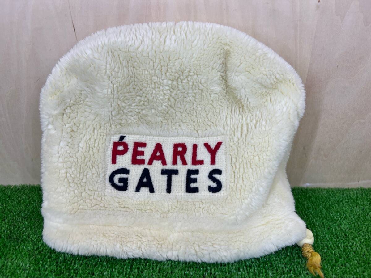 【人気ブランド/洗濯済/美品】PEARLY GATES アイアンカバー ボアタイプ 白 ホワイト の画像1