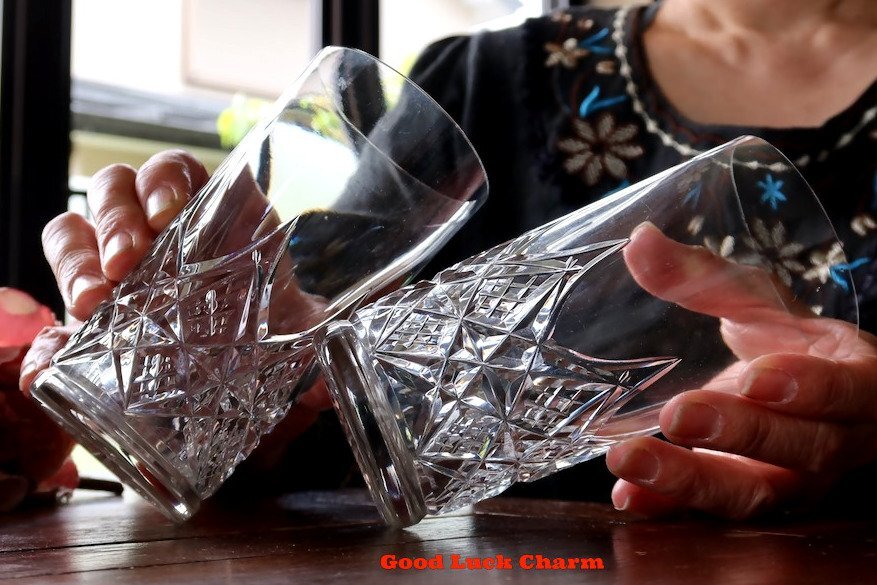 BACCARAT COLBERT コルベール 2本 14cm 傷あり格安出品 バカラ クリスタルグラス ハイボールグラス タンブラー ウイスキー ロックグラスの画像4