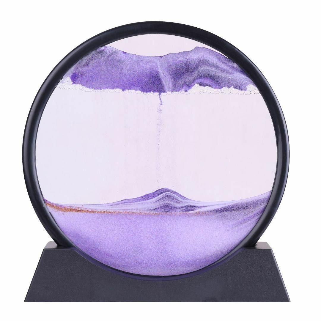 サンドピクチャー　紫　置物 神秘的 動くアート 流砂絵　サンドアート