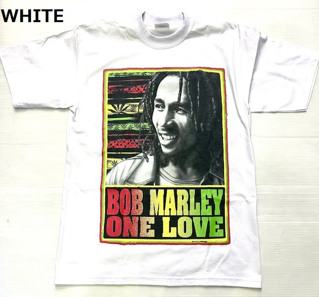 BI58)PRO TEAM ONE LOVE ボブマーリー BOB MARLEY プリント Tシャツ半袖/WHITE/LA/HIPHOP/XL/大きいサイズ_画像1