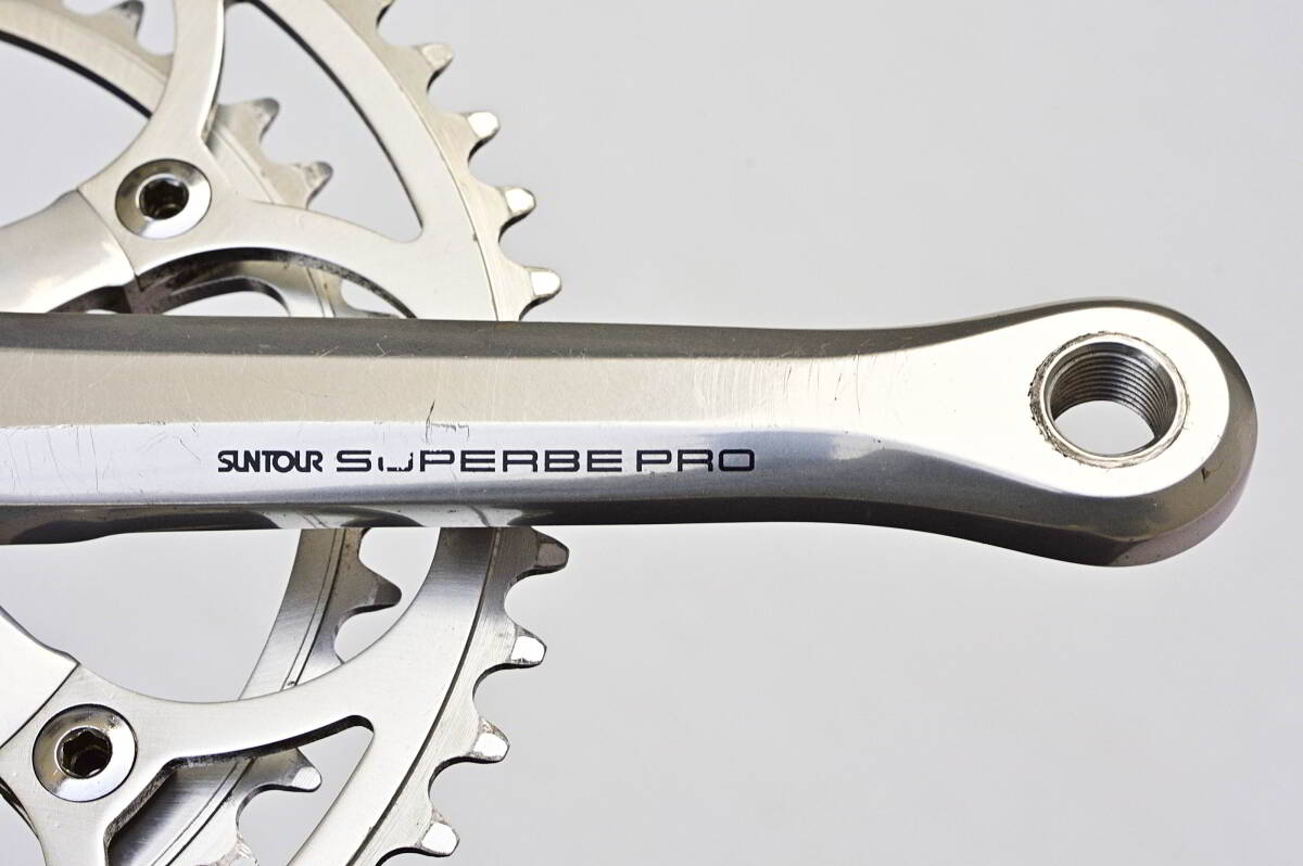  SUNTOUR SUPERBE PRO サンツアー・シュパーブプロ クランク PCD：135 170 + 52T + 42T 中古の画像10