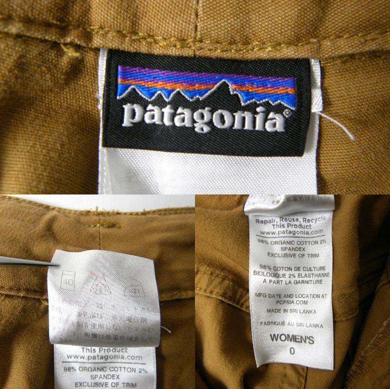 パタゴニア patagonia オーガニックコットン ストレッチカーゴパンツ アウトドア O ブラウン レディース l0405-2の画像6