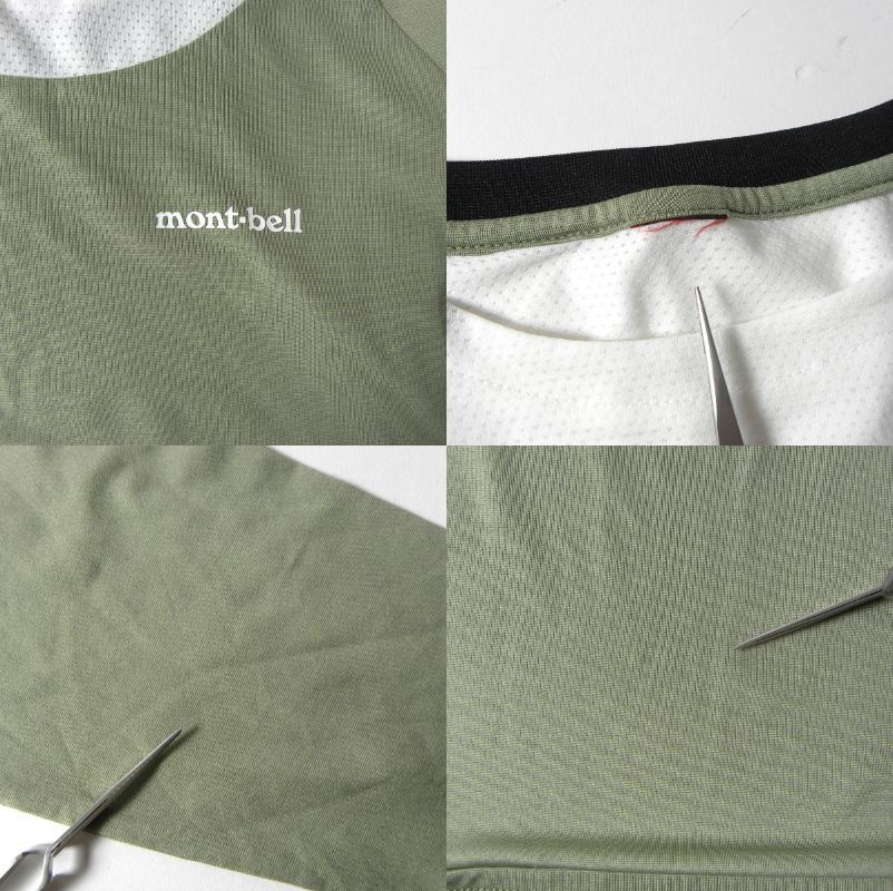 モンベル mont-bell クルーネックTシャツ 半袖＋7分袖 ラグラン ボーダー柄 3点セットまとめて アウトドアウェア M レディース l0410-3の画像3