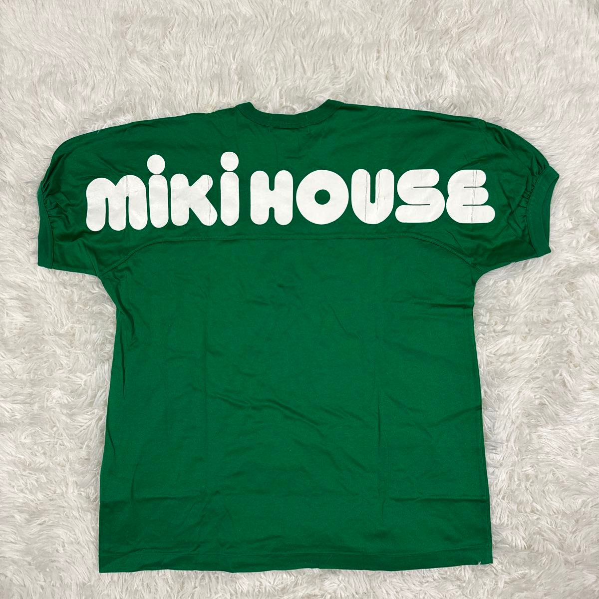 MIKI HOUSE メンズ ヘンリーネックTシャツ  コットン スナップボタン