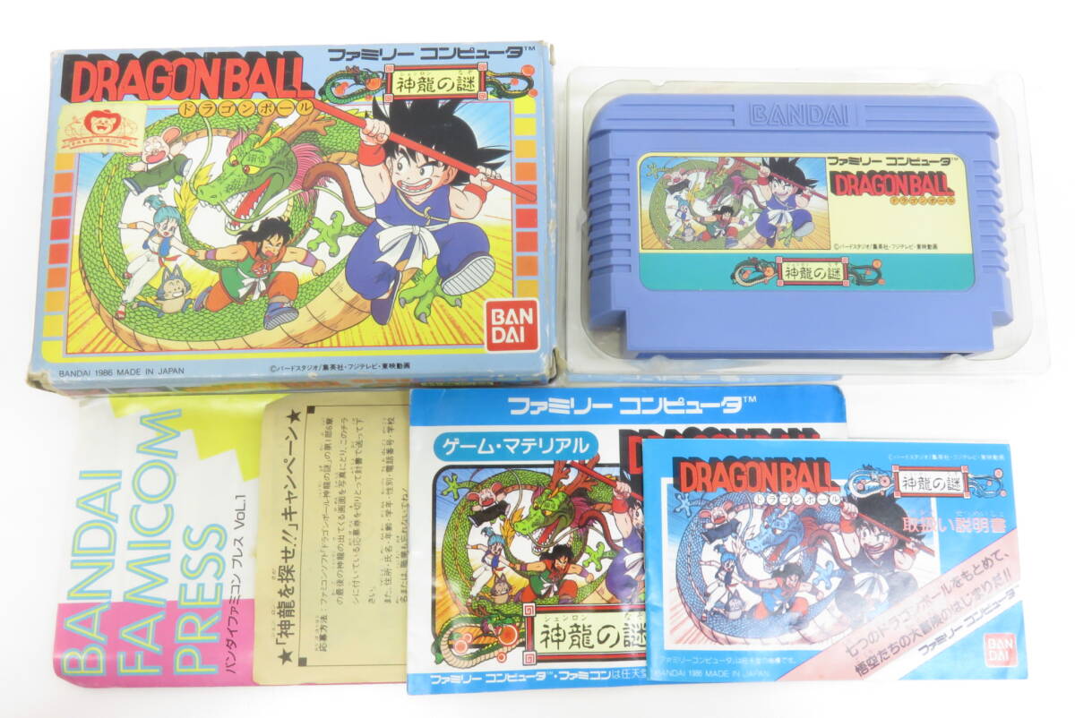 16410 ロ604-237 ファミコン ソフト ドラゴンボール 神龍の謎 BANDAI バンダイ FC 昭和 レトロ 中古品 60の画像1