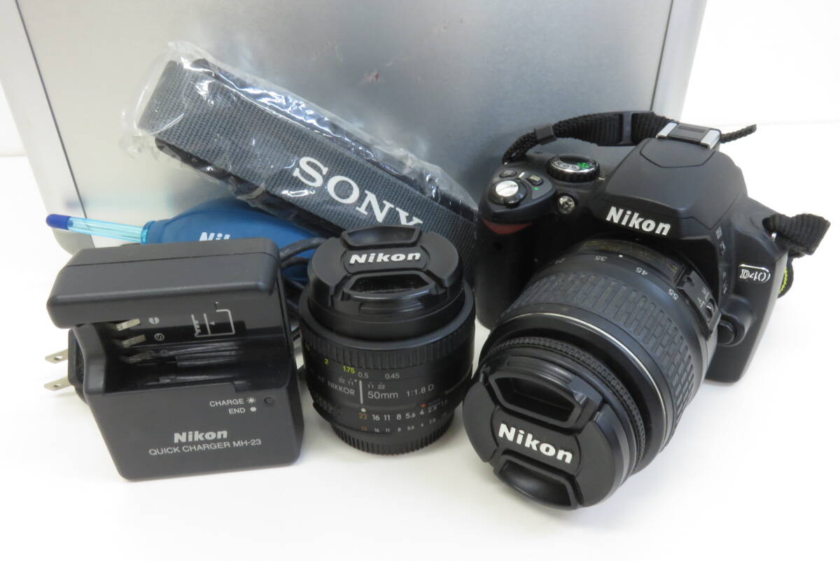 16416 小604-205 ニコン D40 Nikon 本体 ボディ レンズ ニッコール デジタル一眼レフカメラ デジカメ 現状品 ヤ100の画像1