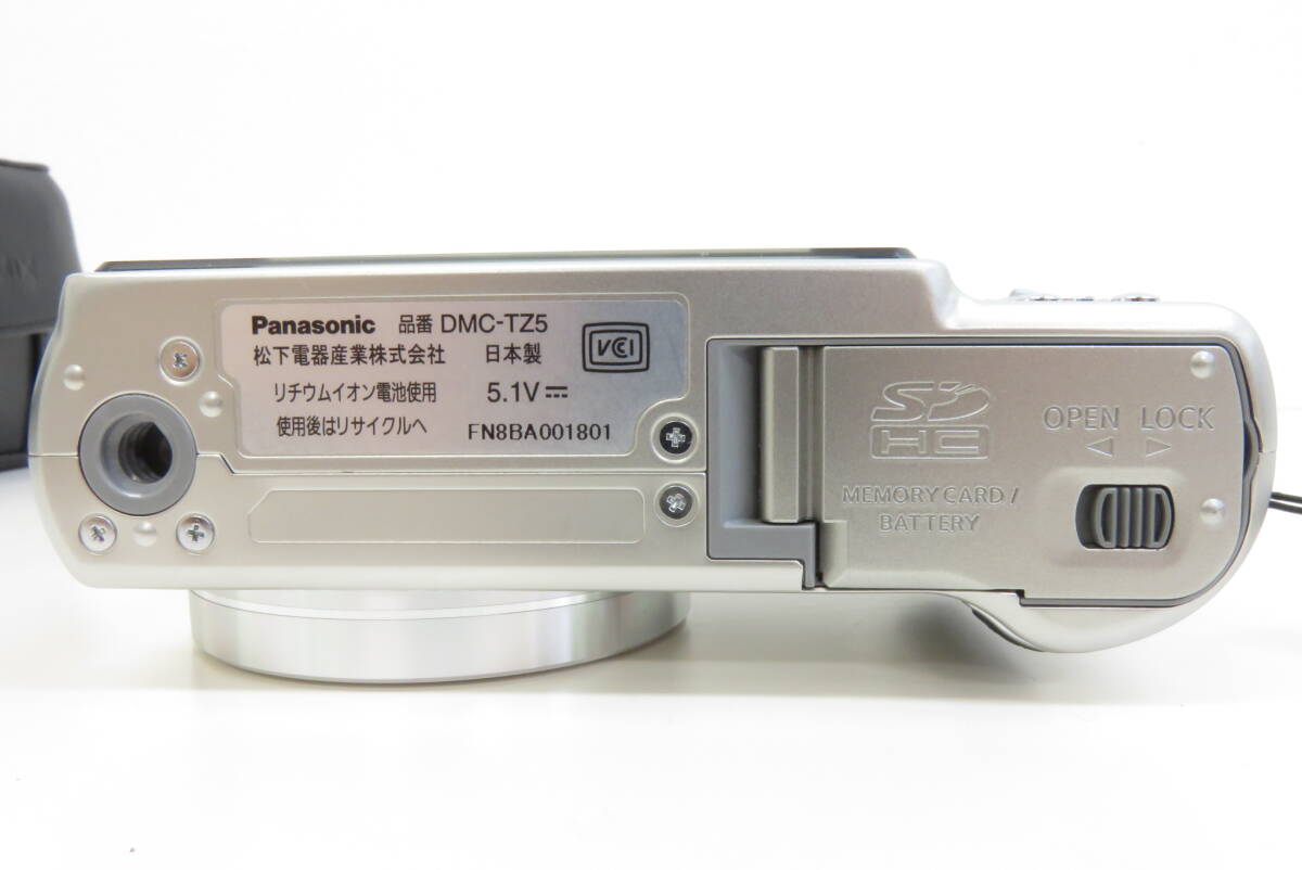 16029 ロ603-160 LUMIX Panasonic DMC-TZ5 パナソニック ルミックス 本体 シルバー色 デジカメ 中古品 ヤ60の画像8
