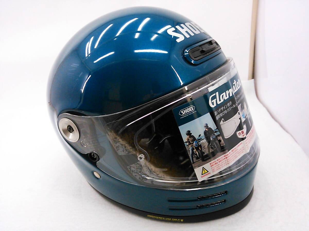 【送料無料】2021年製 SHOEI ショウエイ Glamster グラムスター ラグナブルー XLサイズ 元箱付き フルフェイスヘルメットの画像7