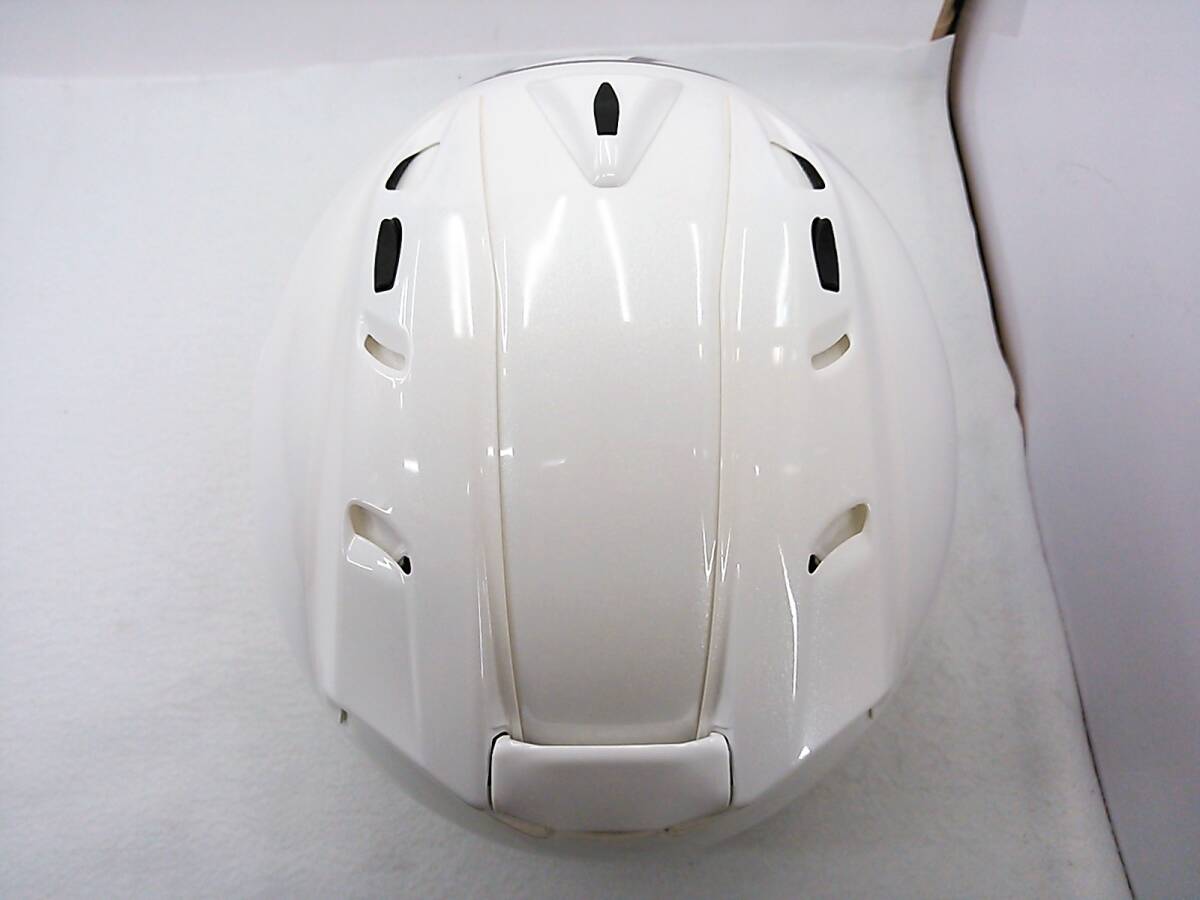 【送料無料】使用極わずか 美品 Arai アライ RX-7 RR5 グラスホワイト Mサイズ ミラーシールド付き フルフェイスヘルメットの画像5