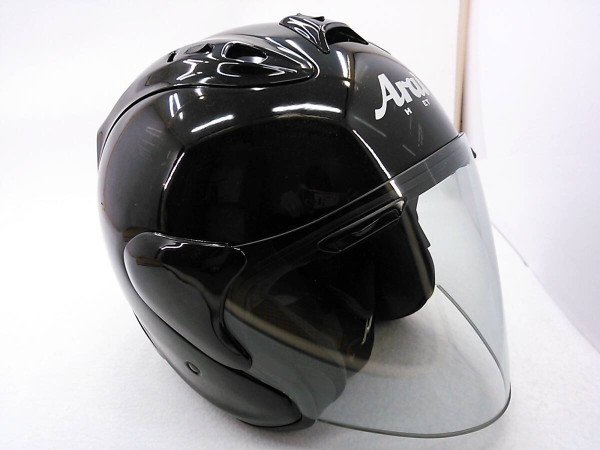 【送料無料】程度上 Arai アライ SZ-Ram4 GLASS BLACK グラスブラック Lサイズ ジェットヘルメットの画像7
