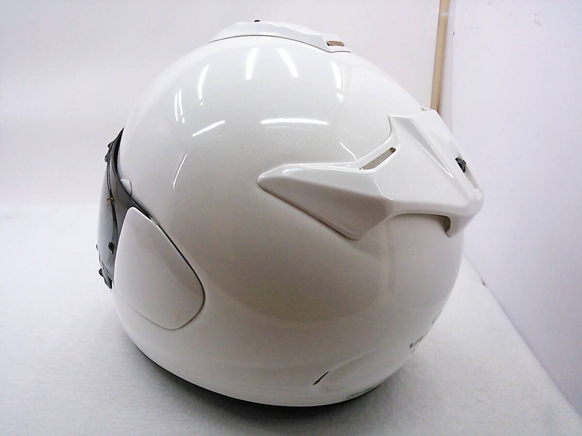 【送料無料】Arai アライ VECTOR-X ベクターX GLASS WHITE グラスホワイト Mサイズ スモークシールド付き フルフェイスヘルメット_画像2