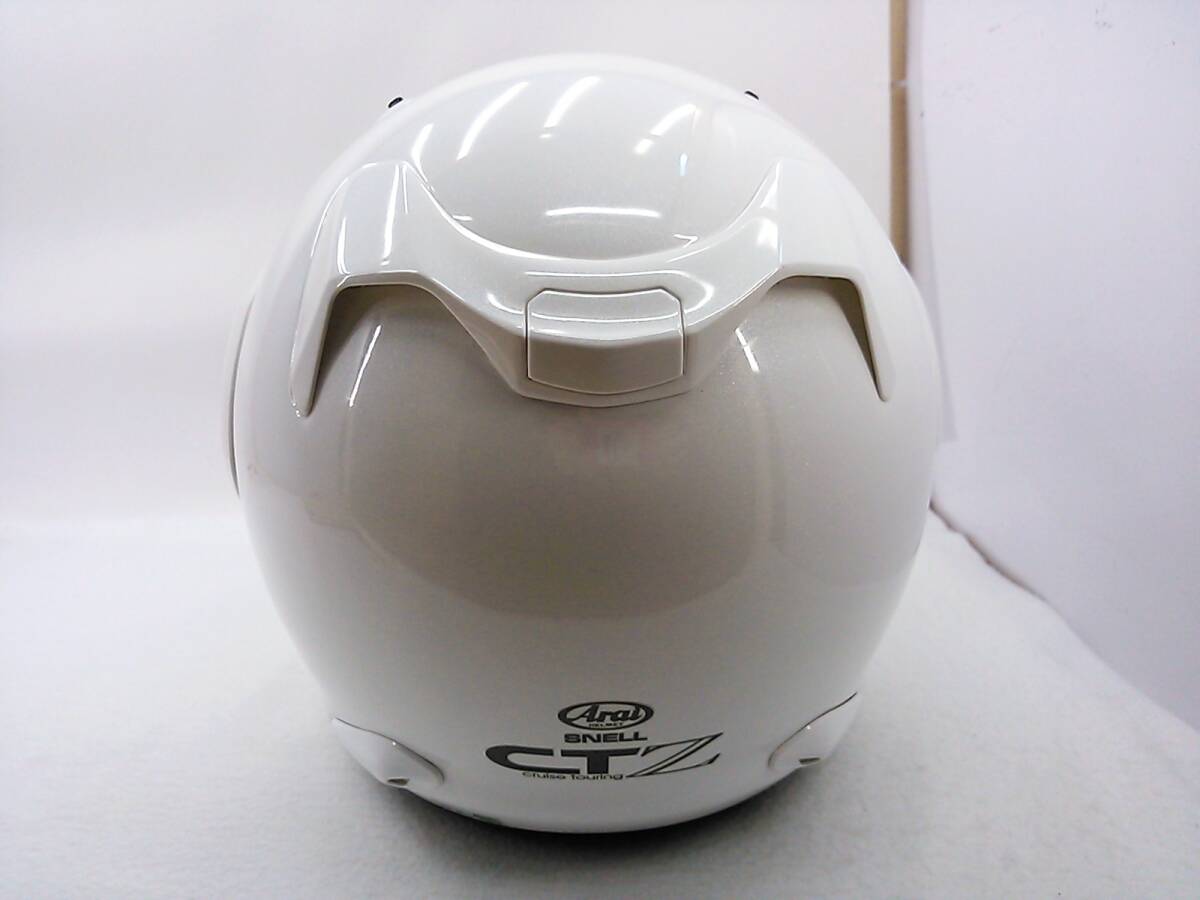【送料無料】Arai アライ CTZ CT-Z GLASS WHITE グラスホワイト Mサイズ ジェットヘルメット 白バイの画像3