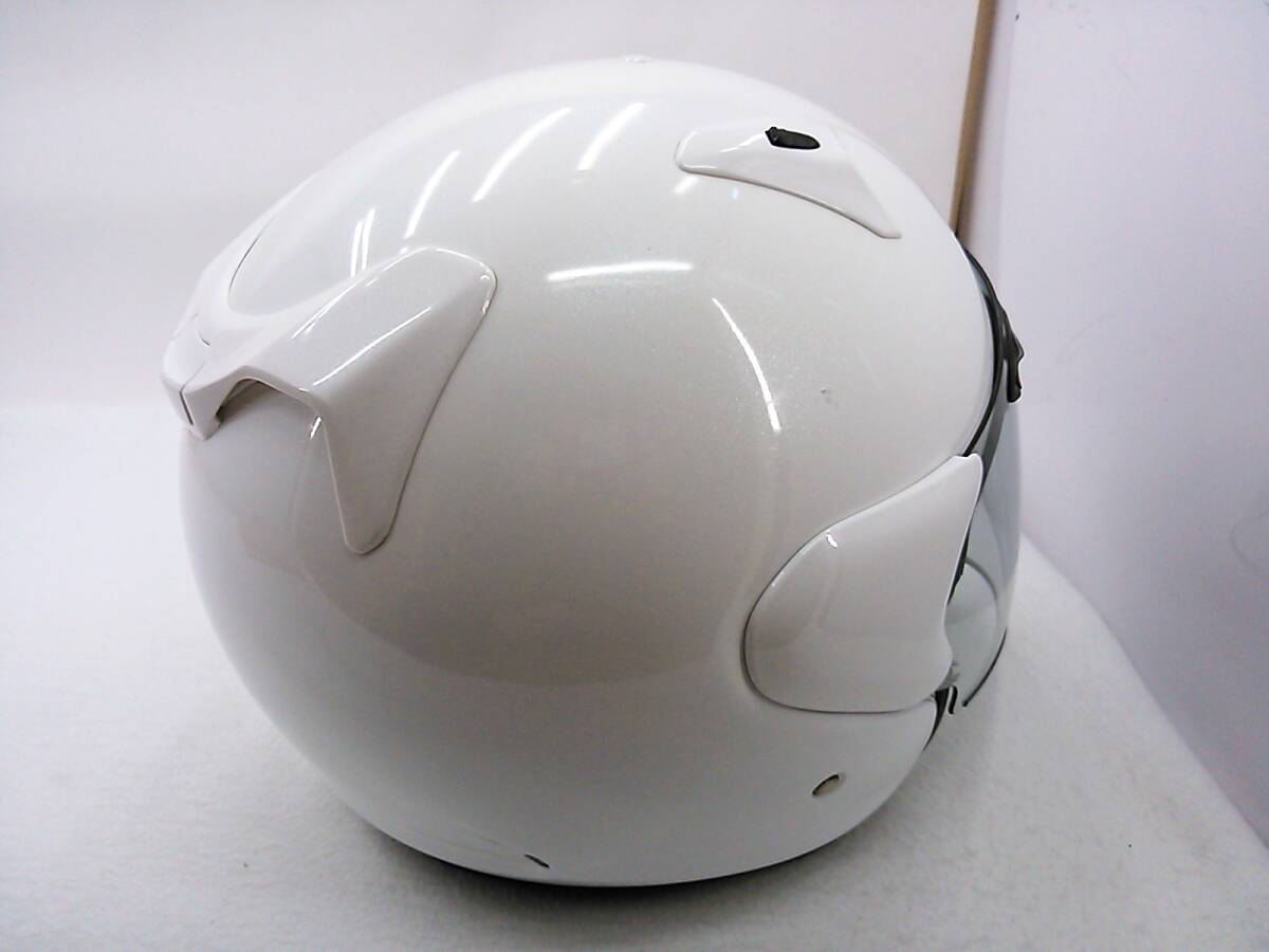 【送料無料】Arai アライ SZ-G SZG GLASS WHITE グラスホワイト Mサイズ ジェットヘルメットの画像5